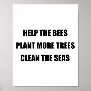 Affiche Protection de l'environnement - Sauvez Les Abeille