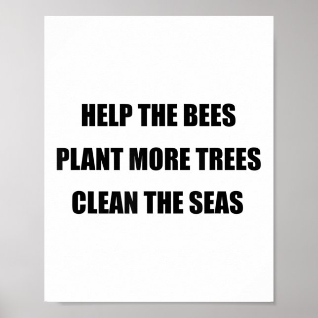 Affiche Protection de l'environnement - Sauvez Les Abeille (Devant)