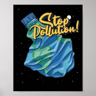 Affiche Protection de l'environnement, Stop à la pollution