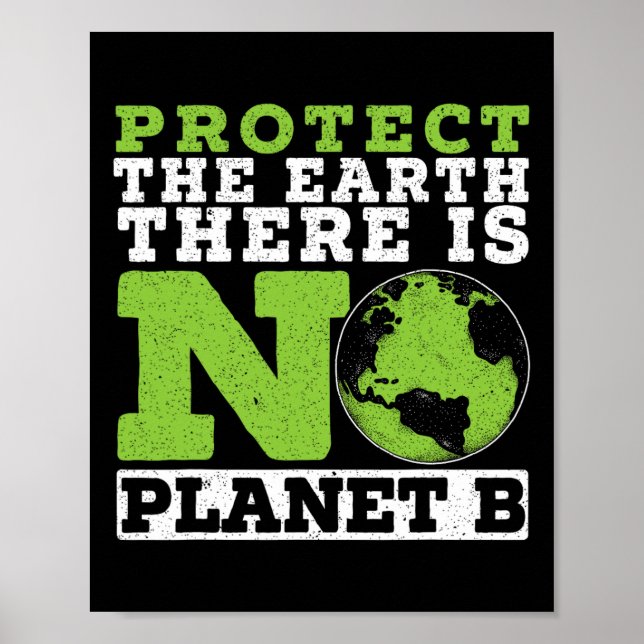 Affiche Protéger La Terre Il N'Y A Pas D'Environnement Pla (Devant)