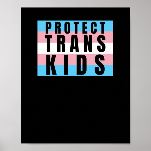 Affiche Protéger l'autocollant Transgenre Pride pour les e (Devant)