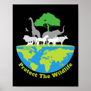 Affiche Protéger Le Jour des terres Nature Sauvons Safari