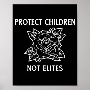 Affiche Protéger les enfants et non les élites