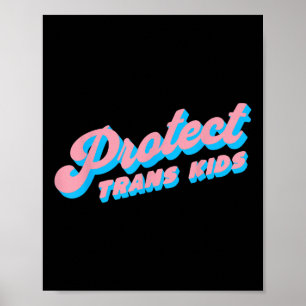 Affiche Protéger les enfants trans Lgbt Pride Queer