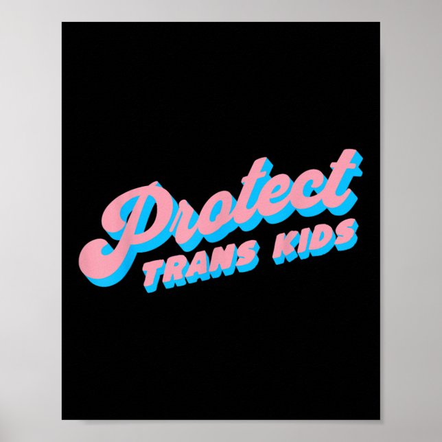 Affiche Protéger les enfants trans Lgbt Pride Queer (Devant)