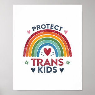 Affiche Protéger les enfants trans soutenir les jeunes hom