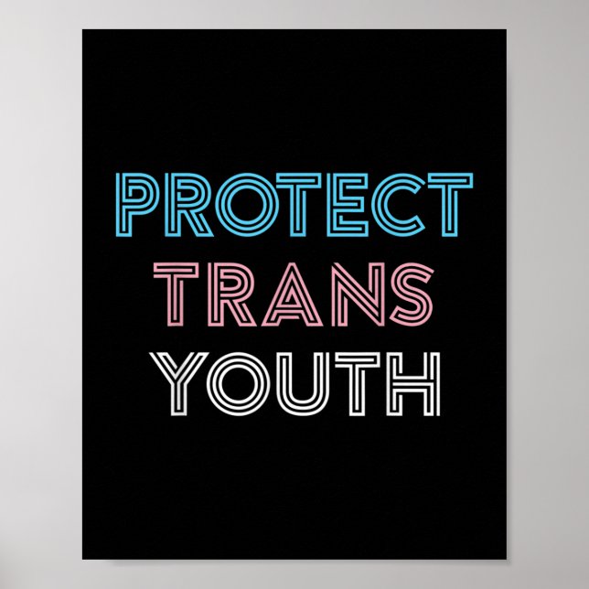 Affiche Protéger les jeunes transgenres LGBT Pride (Devant)