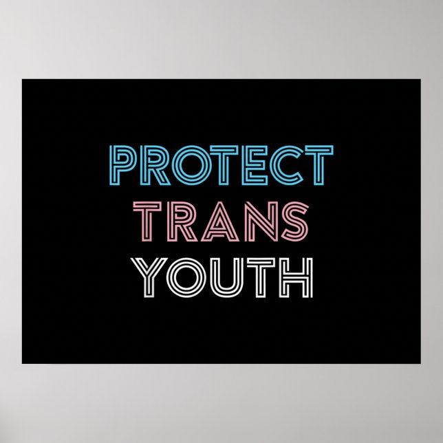 Affiche Protéger les jeunes transgenres LGBT Pride (Devant)