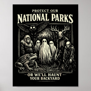 Affiche Protéger les parcs nationaux ou hanter la cour arr