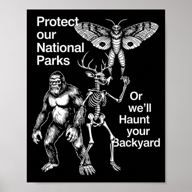 Affiche Protéger les parcs nationaux ou hanter votre arriè (Devant)