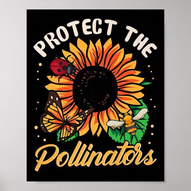Affiche Protéger les pollinisateurs Sauver les abeilles mi (Devant)