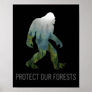 Affiche Protéger nos forêts Jour des terres de pieds d'ail