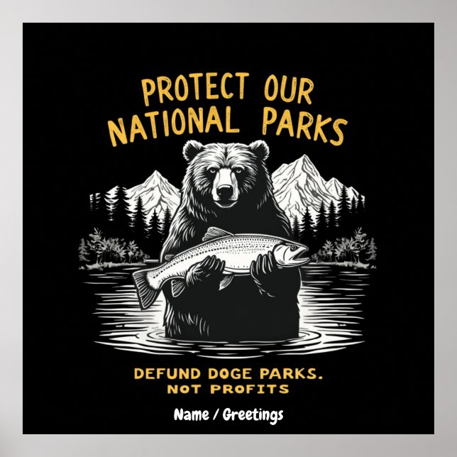 Affiche Protéger Nos Parcs Nationaux Défendre Les Parcs Do (Devant)
