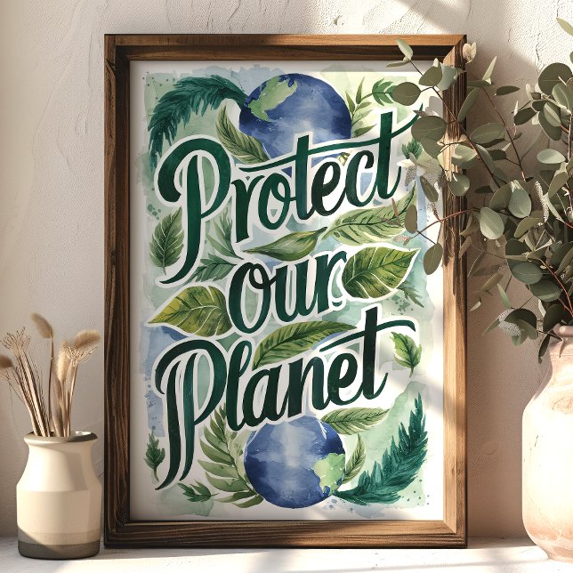 Affiche Protéger notre planète De l'environnement Wall Art (Créateur téléchargé)