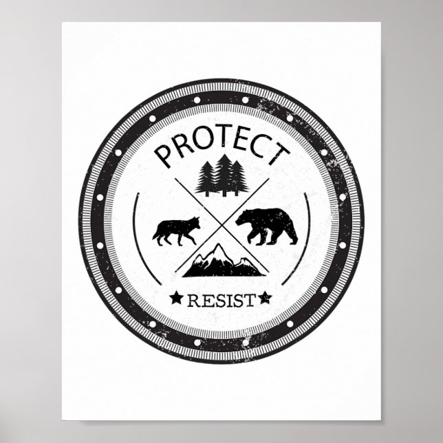 Affiche Protéger - Résister Aux Parcs Nationaux Et Au Serv (Devant)