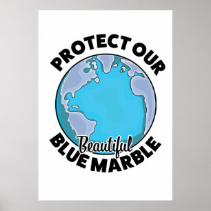 Affiche Protégez notre belle Marbre Bleu