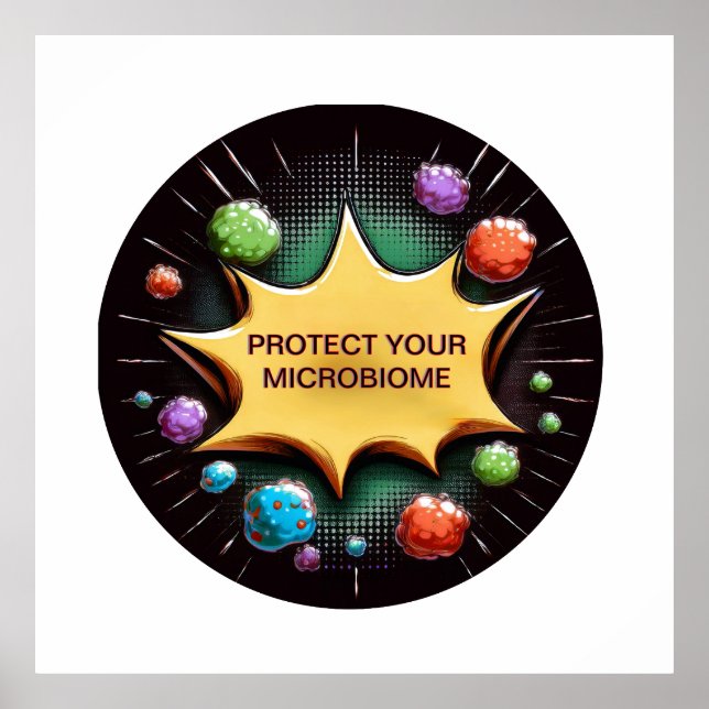 Affiche Protégez Vos Probiotiques Microbiomiques Pour La S (Devant)