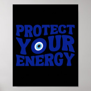 Affiche Protégez Votre Énergie Mauvais Œil Spirituel Posit