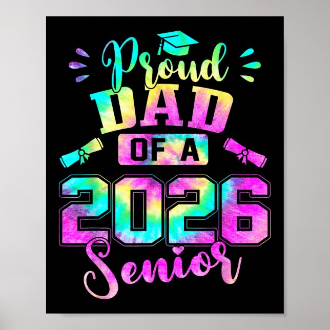 Affiche Proud Dad 2026 Senior Graduation Diploma Learning  (Devant)