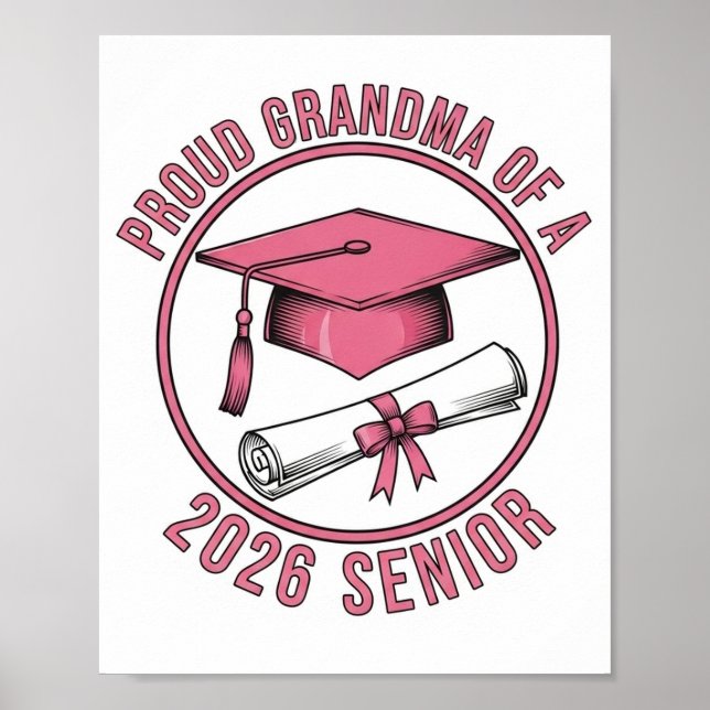 Affiche Proud Grandma of a 2026 Football Senior Class (Devant)