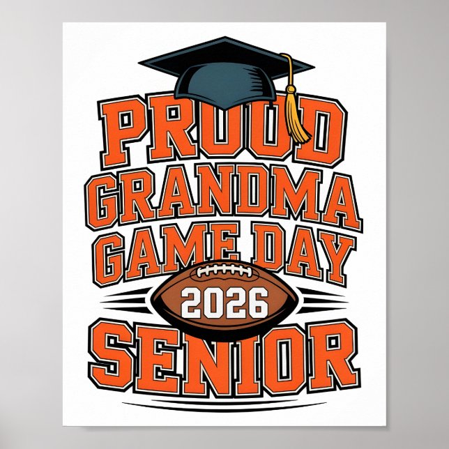 Affiche Proud Grandma of a 2026 Football Senior Class Post (Devant)