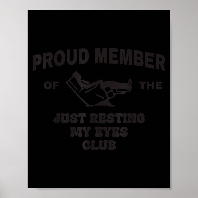 Affiche Proud Member Of Just Resting My Eyes Club Dad Fath (Devant)
