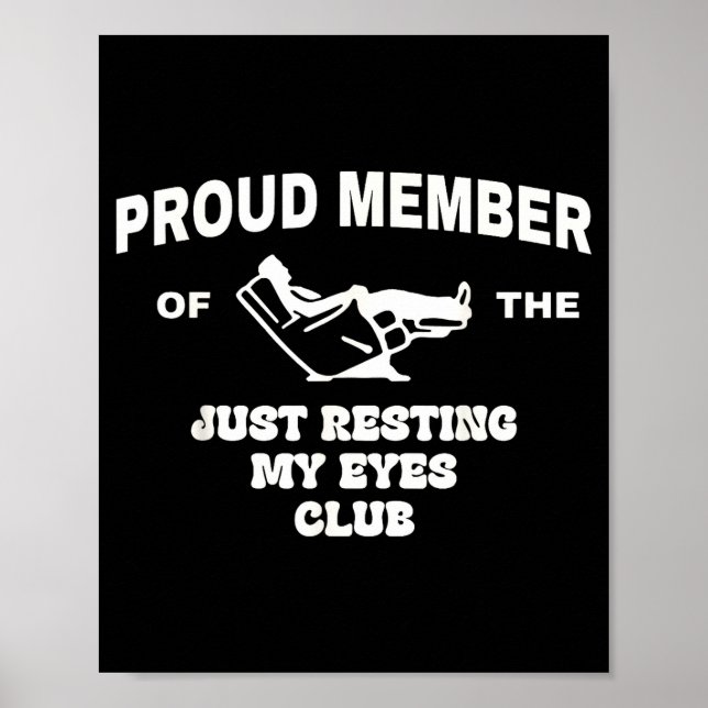 Affiche Proud Member Of Just Resting My Eyes Club Dad Fath (Devant)