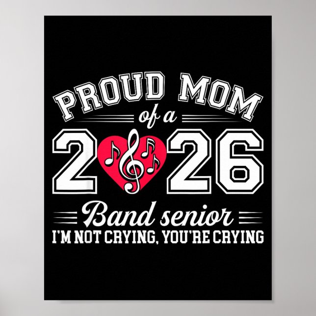 Affiche Proud Mom Of A 2026 Band Senior Music Gift  (Devant)