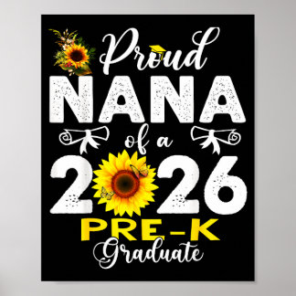 Affiche Proud nana of 2026 pre-k graduate mothers day