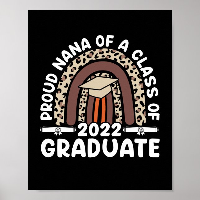 Affiche Proud Nana Of A Class Of 2022 Graduate Leopard (Devant)