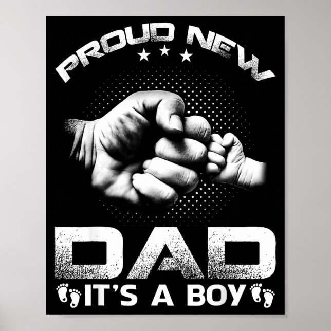 Affiche Proud New Dad It's A Boy  (Devant)