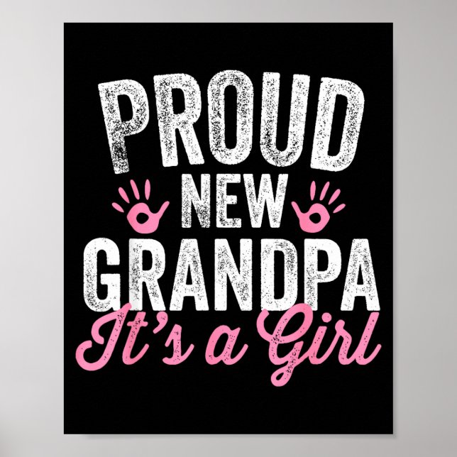 Affiche Proud New Grandpa It's A Girl Father Soon To Be Da (Devant)