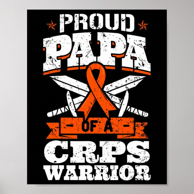 Affiche Proud Papa D'Une Crps Guerrier Rsd Sensibilisation (Devant)