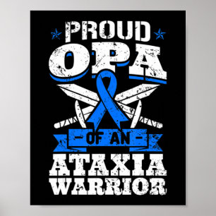 Affiche Proud Papy Of An Ataxia Warrior Dystaxia Awareness