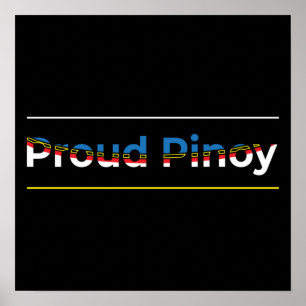 Affiche Proud Pinoy - Drapeau philippin Géométrique Abstra