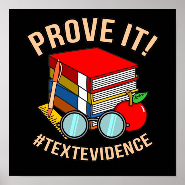 Affiche Prove Text Evidence English Language Teacher (Devant)