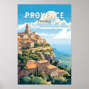 Affiche Provence France Voyage Art Vintage