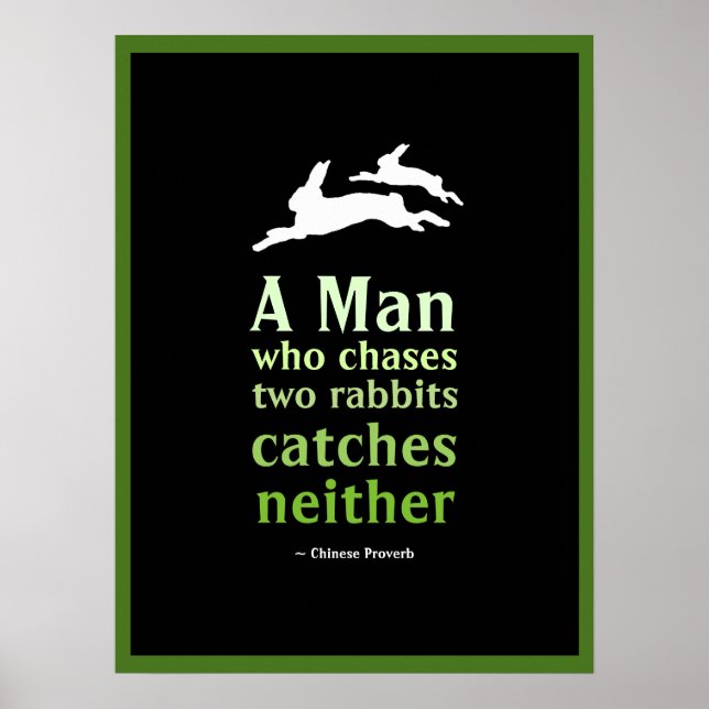 Affiche Proverbe chinois (Devant)