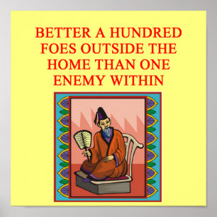 Affiche proverbe chinois sage
