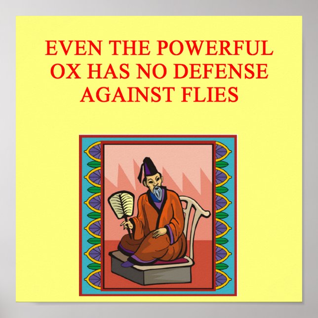 Affiche proverbe chinois sage (Devant)