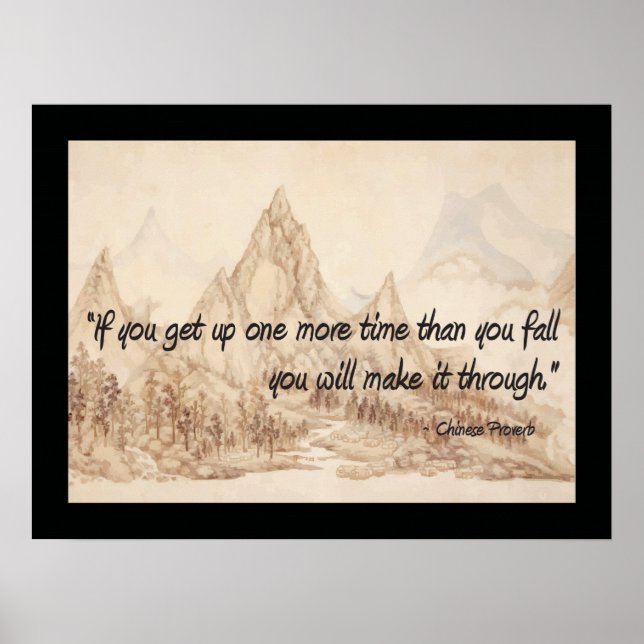 Affiche Proverbe chinois vous le ferez (Devant)