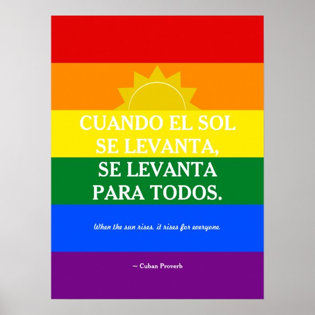 Affiche Proverbe cubain (Devant)