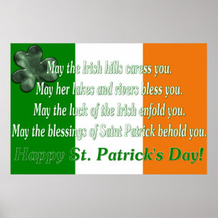 Affiche Proverbe irlandais 5 - copie irlandaise de drapeau