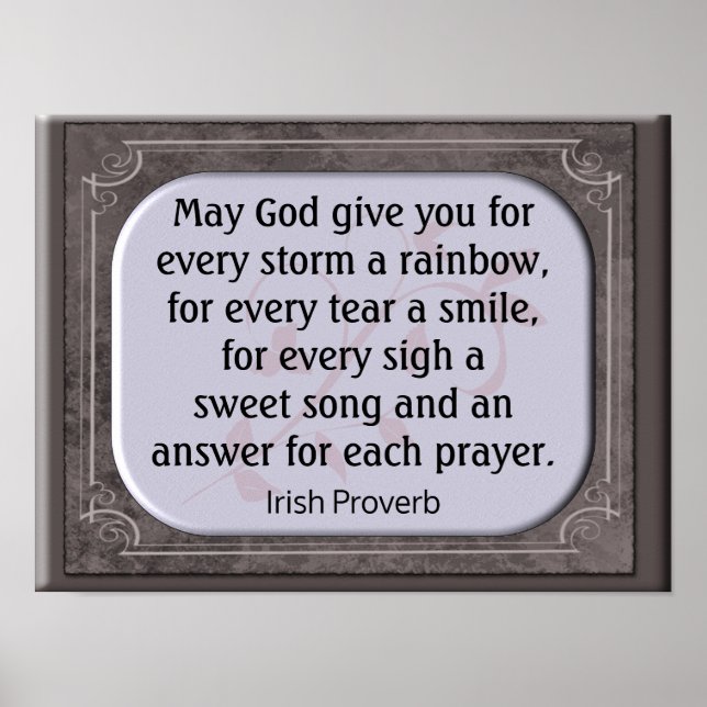 Affiche Proverbe irlandais — Imprimer (Devant)