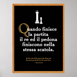 Affiche Proverbe italien