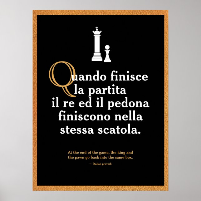 Affiche Proverbe italien (Devant)