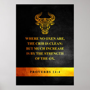 Affiche Proverbes 14:4 Versets de la Bible