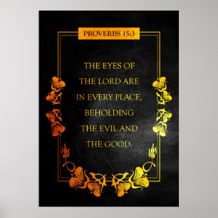 Affiche Proverbes 15:3 Bible Verse