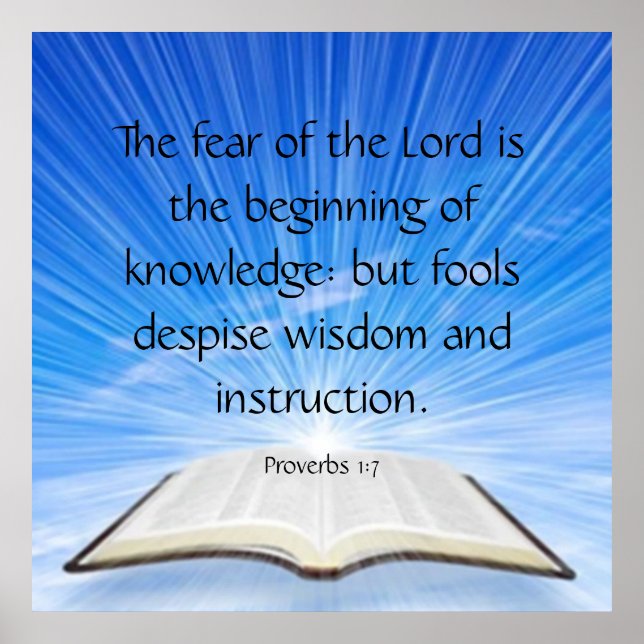 Affiche Proverbes 1:7 (Devant)