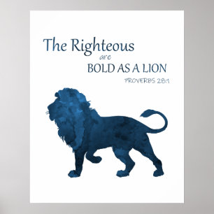 Affiche Proverbes 28 1 Bold En Lion